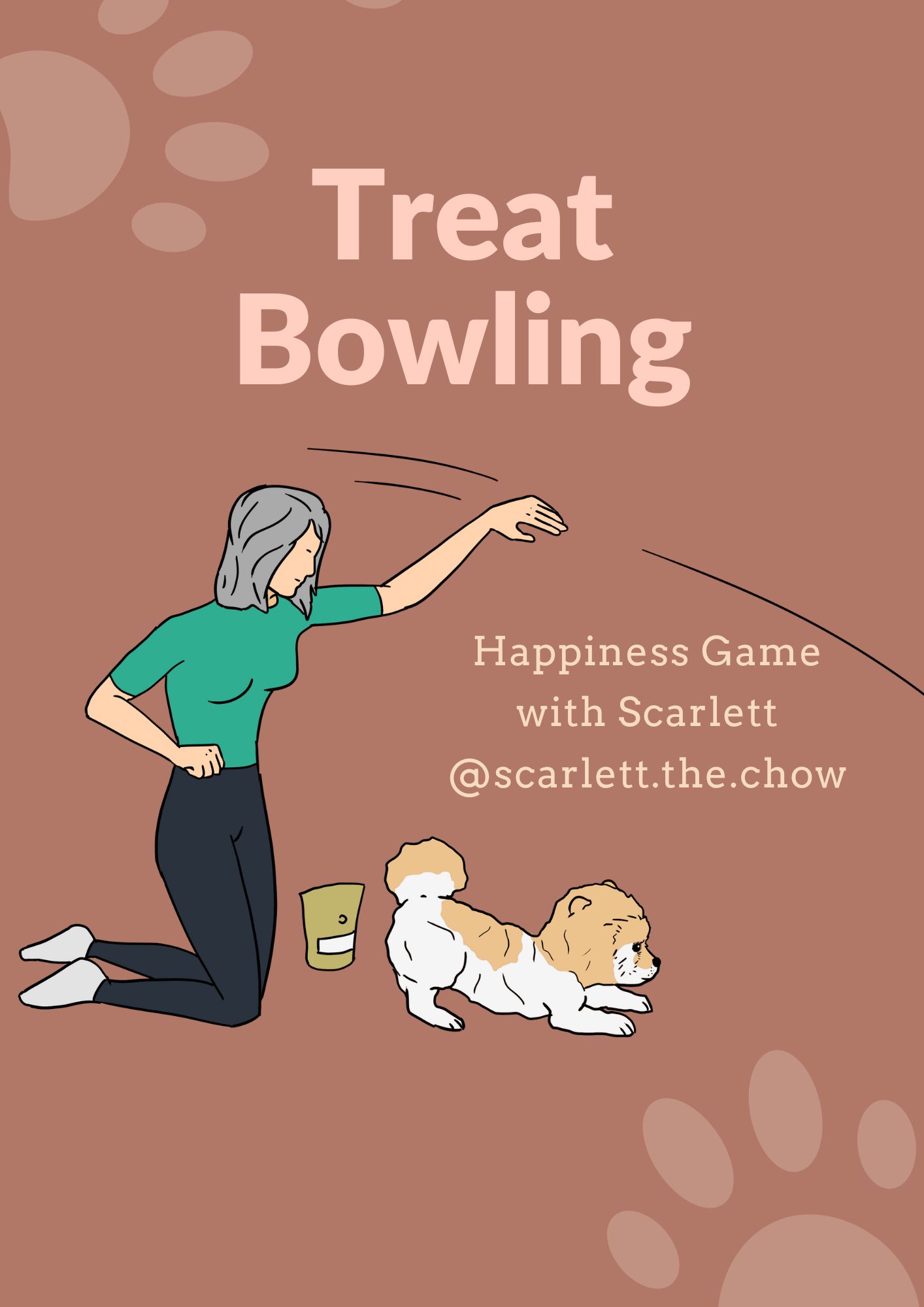 Treat Bowling DIY Games for Dogs Bounce and Bella